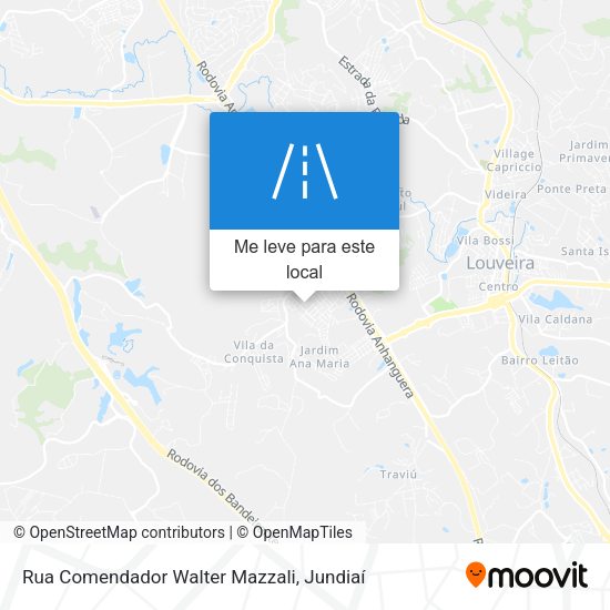 Rua Comendador Walter Mazzali mapa