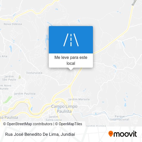 Rua José Benedito De Lima mapa