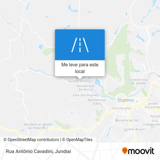Rua Antônio Cavadini mapa