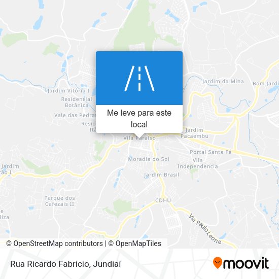 Rua Ricardo Fabricio mapa