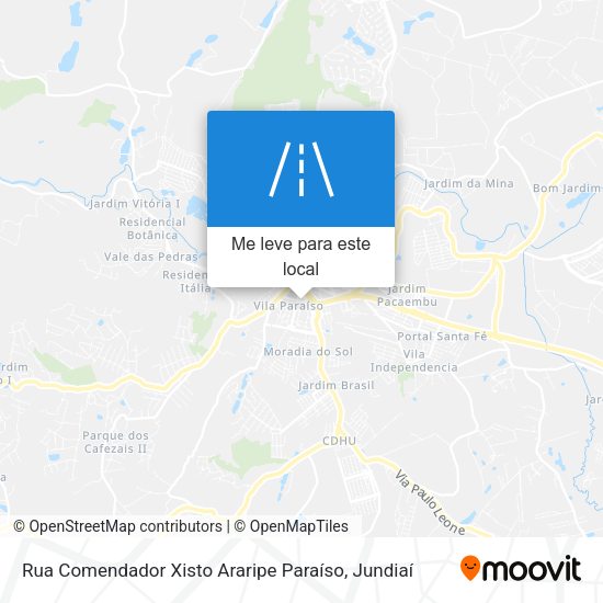 Rua Comendador Xisto Araripe Paraíso mapa