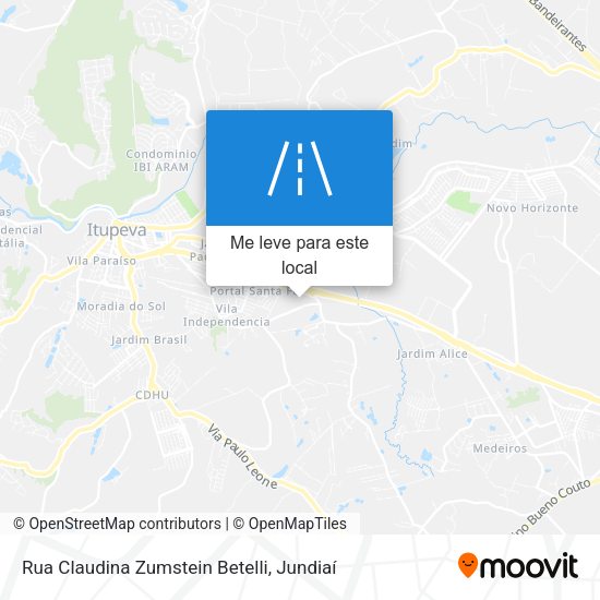 Rua Claudina Zumstein Betelli mapa