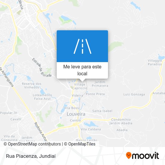 Rua Piacenza mapa