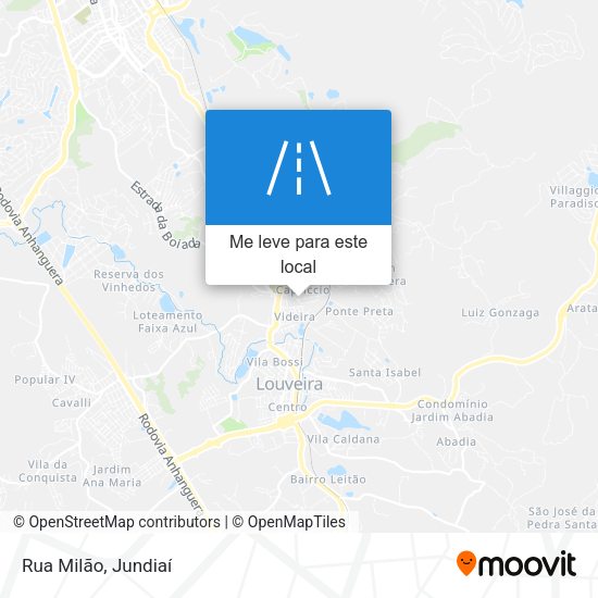 Rua Milão mapa