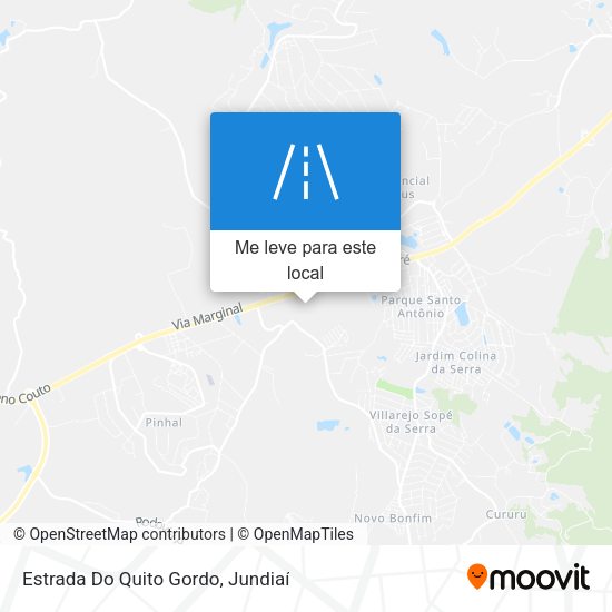 Estrada Do Quito Gordo mapa