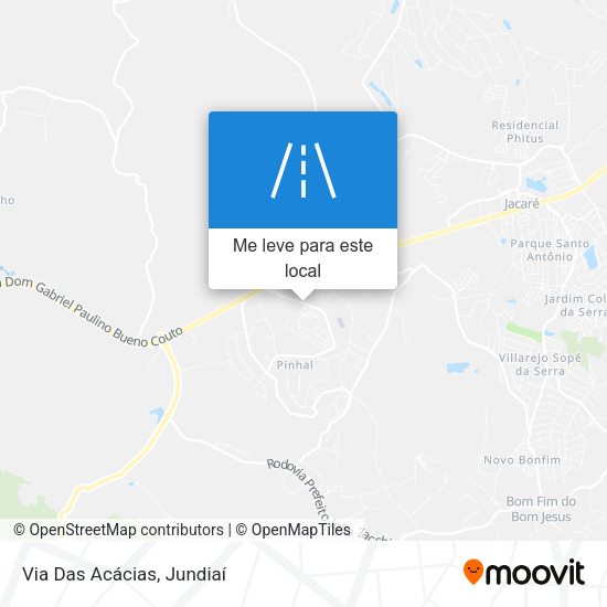 Via Das Acácias mapa