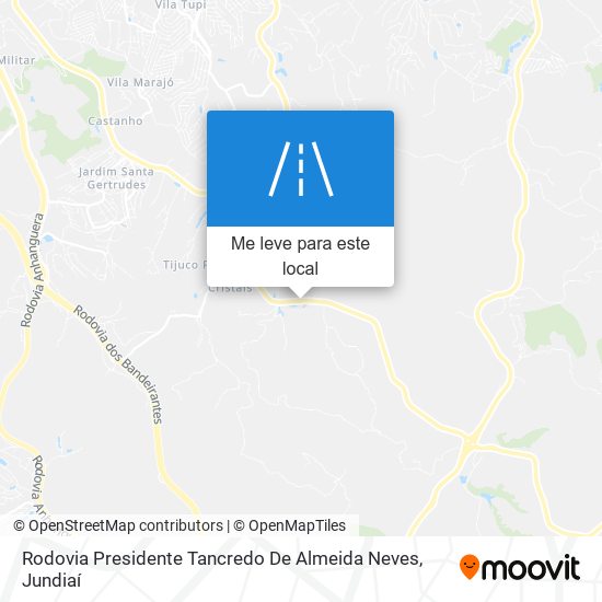 Rodovia Presidente Tancredo De Almeida Neves mapa
