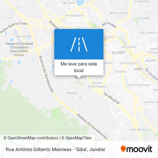 Rua Antônio Gilberto Mainieas - ‘Giba’ mapa