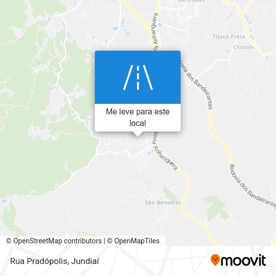 Rua Pradópolis mapa