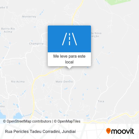 Rua Pericles Tadeu Corradini mapa