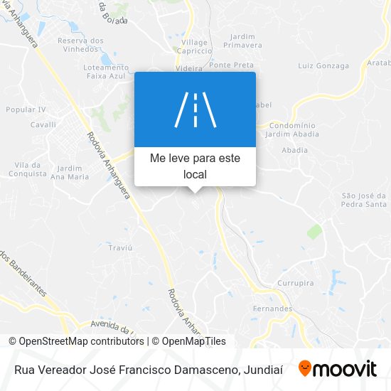 Rua Vereador José Francisco Damasceno mapa