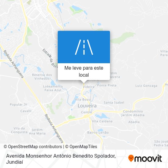 Avenida Monsenhor Antônio Benedito Spolador mapa