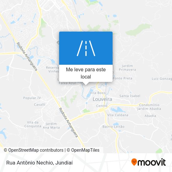 Rua Antônio Nechio mapa