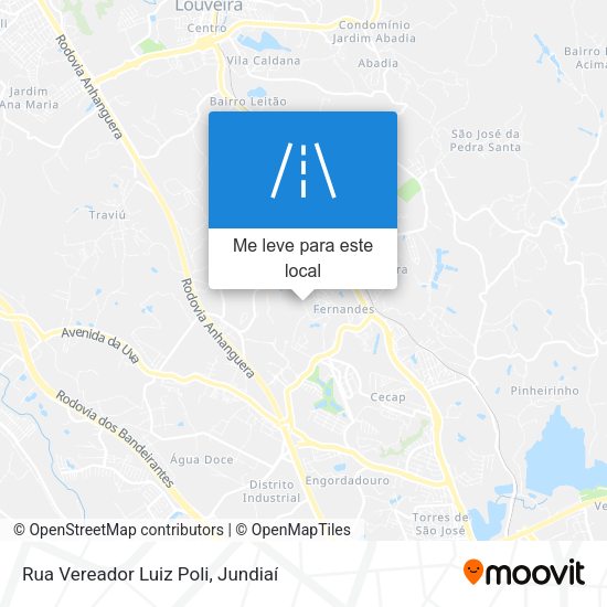 Rua Vereador Luiz Poli mapa