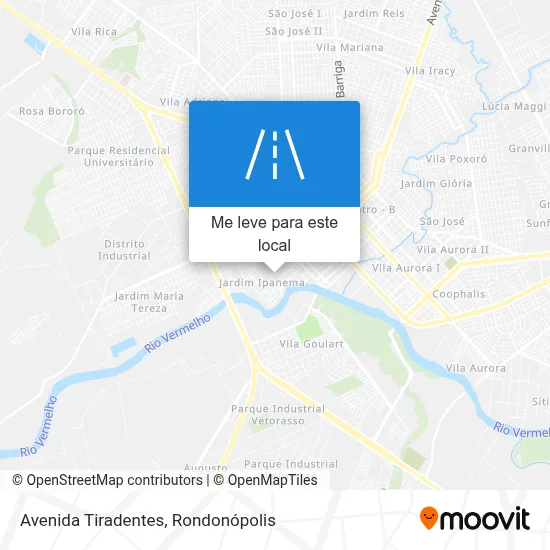Avenida Tiradentes mapa