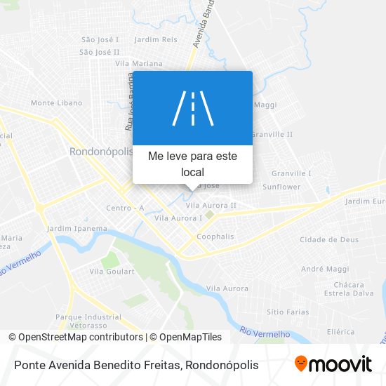 Ponte Avenida Benedito Freitas mapa
