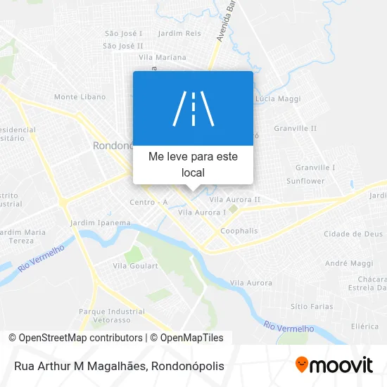 Rua Arthur M Magalhães mapa