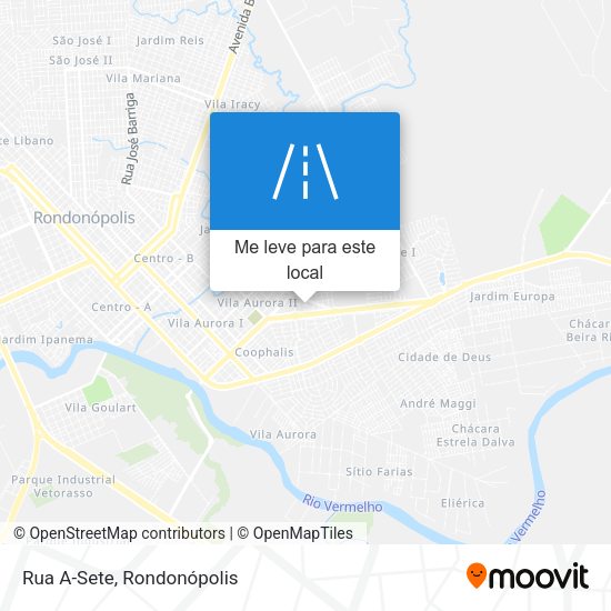 Rua A-Sete mapa