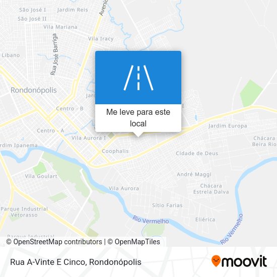 Rua A-Vinte E Cinco mapa