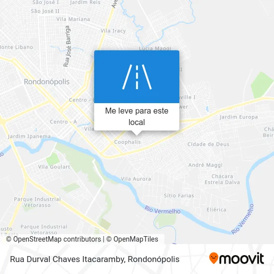 Rua Durval Chaves Itacaramby mapa