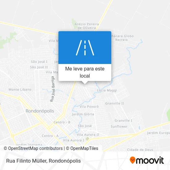 Rua Filinto Müller mapa