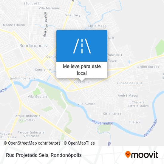 Rua Projetada Seis mapa
