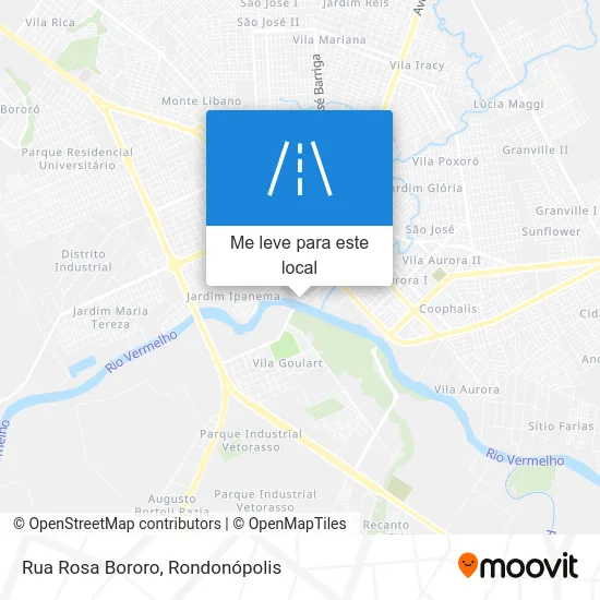 Rua Rosa Bororo mapa