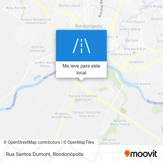 Rua Santos Dumont mapa