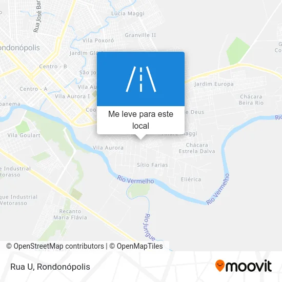 Rua U mapa