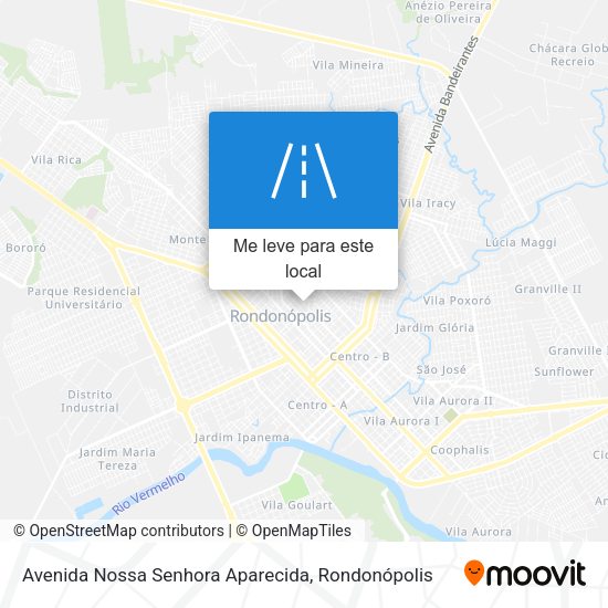 Avenida Nossa Senhora Aparecida mapa