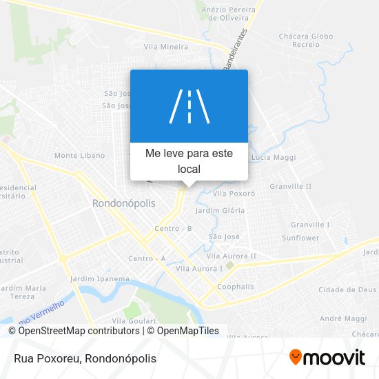 Rua Poxoreu mapa