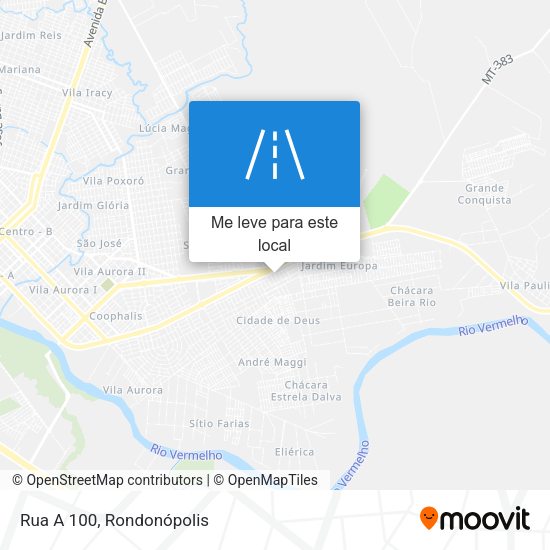 Rua A 100 mapa