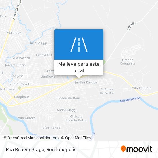 Rua Rubem Braga mapa