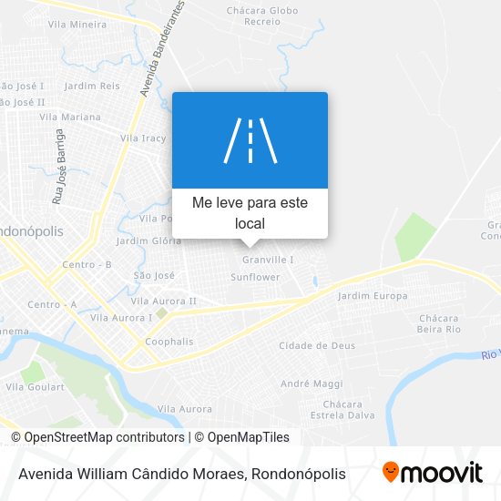 Avenida William Cândido Moraes mapa