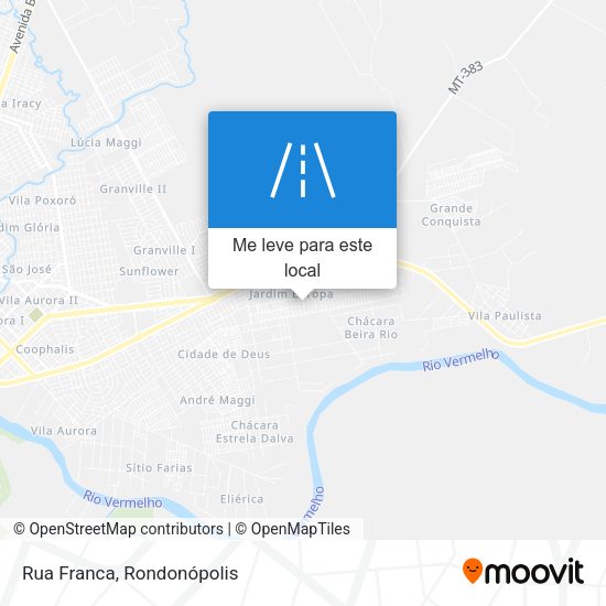 Rua Franca mapa