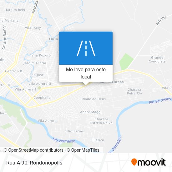Rua A 90 mapa
