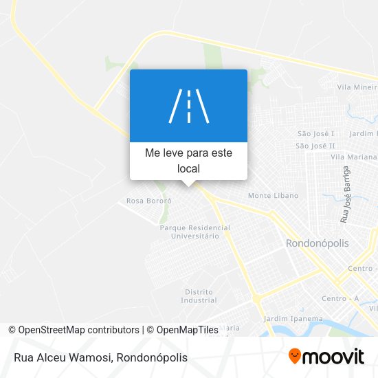 Rua Alceu Wamosi mapa