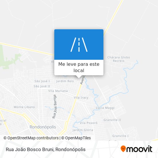 Rua João Bosco Bruni mapa