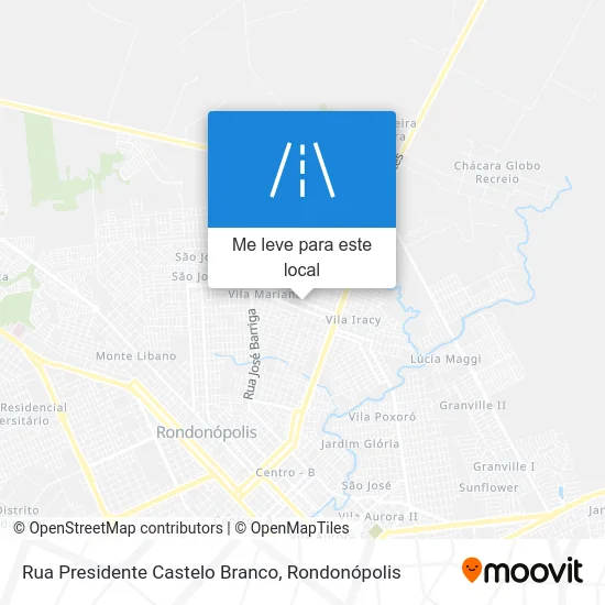Rua Presidente Castelo Branco mapa
