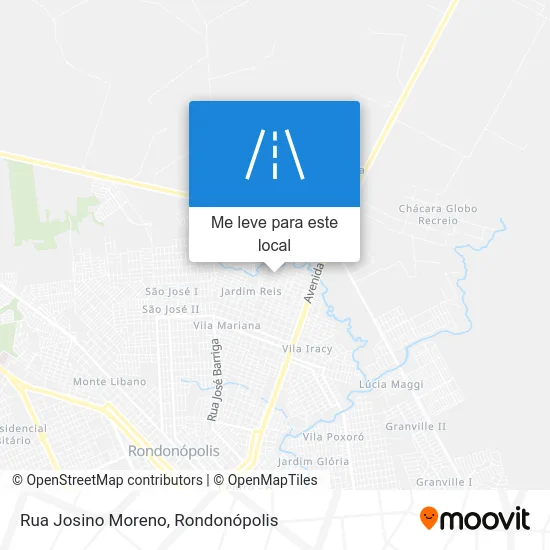 Rua Josino Moreno mapa