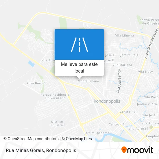 Rua Minas Gerais mapa