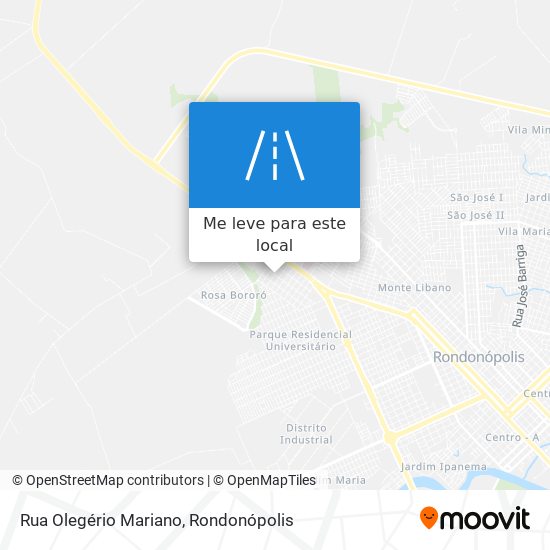 Rua Olegério Mariano mapa