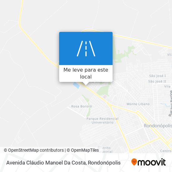 Avenida Cláudio Manoel Da Costa mapa