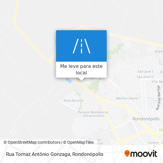 Rua Tomaz Antônio Gonzaga mapa