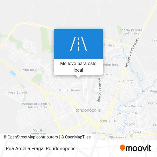 Rua Amélia Fraga mapa