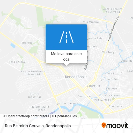 Rua Belmirio Gouveia mapa