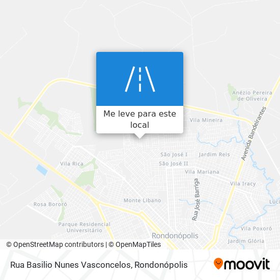 Rua Basilio Nunes Vasconcelos mapa