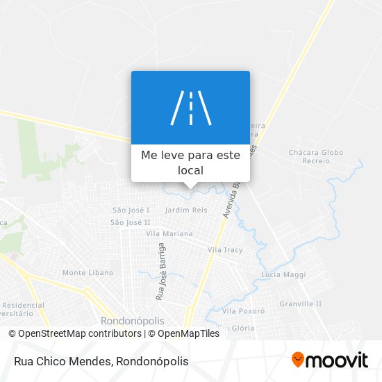 Rua Chico Mendes mapa