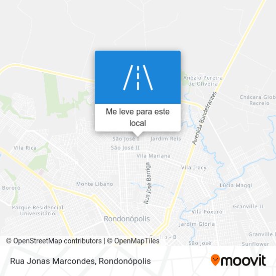Rua Jonas Marcondes mapa
