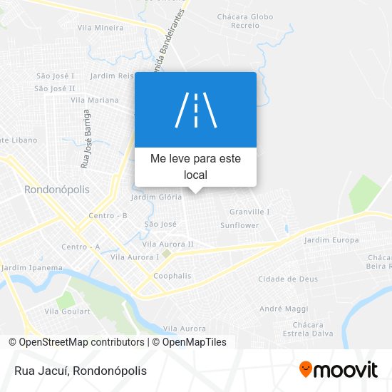 Rua Jacuí mapa